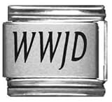 Clearly Charming WWJD Laser Italian Charm