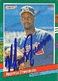 Marvin Freeman, Atlanta Braves, 1991 Donruss Autographed Card