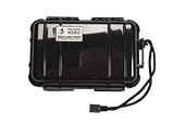Pelican 1050 Black Micro Case with Black Lid and Carabiner 6.5" x 3.87" x 2.75" ID