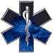 Star of Life EMT EMS Fire Blue 4 Reflective Decal