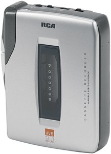 RCA Mini Cassette Voice Recorder- 5 button functions with one button record