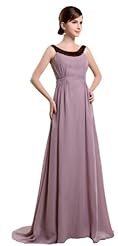 Bateau Neck Charmeuse/Chiffon/Silk Ruched Sleeveless Prom Dress 