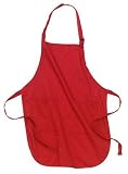 Port Authority - Full Length Apron with PocketsRed-OSFA