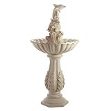 Outdoor Garden Dolphins Waves Water Fountain Birdbath by Jed Mart