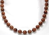 3180MR5XQxL. SL160  Gold Necklaces 12 mm Gold Agate Shiny Beads with Rose Gold Beads Beaded Necklace 17 Long