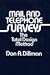Mail and Telephone Surveys: The Total Design Method