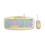 Mini Keyboard and Mouse For Kids, Yellow, PS2