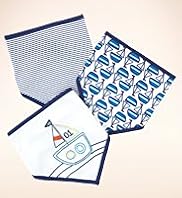 3 Pack - Petit Bebe Pure Cotton Boat Bibs