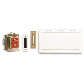 Heath Zenith 907/M Wired Door Chime Kit with 2 Push Buttons and Transformer, White