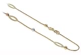 New 10 KT Two Tone Gold 10K Ankle Bracelet 9" Anklet