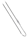 SN030DC Italian Sterling Silver Shiny 8 Sided 1MM Snake Chain 14