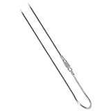 Sterling Silver 1 MM Italian Snake 14" Chain Necklace
