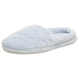 Dearfoams Women's Microfiber Velour Clog Slipper,Ice Blue,L ~ Dearfoams