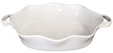 BIA Cordon Bleu Wavy Collection 86-Ounce Oval Baker with Handles, White