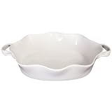BIA Cordon Bleu Wavy Collection 86-Ounce Oval Baker with Handles, White by BIA Cordon Bleu