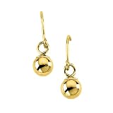 14K Yellow Gold Children's Ball Earrings