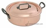 Mauviel 3.8 qt. Casserole Pan with Iron Handles & Lid