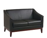 Office Star SV1132 Love Seat Loveseat, Black