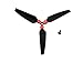 Microheli Carbon Fiber Folding 3 Blade Propeller 90mm Tail Blade (RED) - Blade 230S/V2/250CFX/200SRX/200S