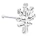 Sterling Silver Pot Leaf Nose Bone