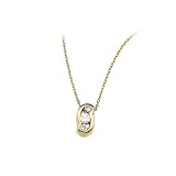 3 Cubic Zirconia (Created) Slide Pendant in 14K Yellow Gold