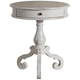 Hartley Round Table in Distressed White