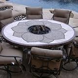 5x6 Oval Mosaic Fire Pit Table 3180maXOlBL. SL160 5x6 Oval Mosaic Fire Pit Table