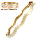 14K Yellow Gold Wave Bangle