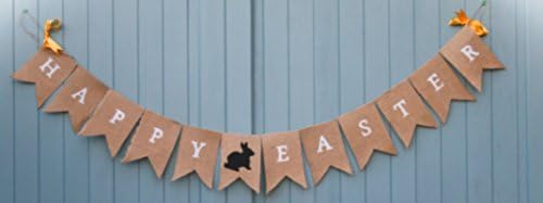 Rustic 'Happy Easter' Bunting with bunny icon made to order 25th March 2016