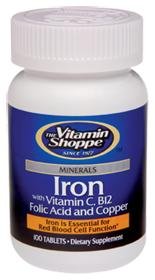 the Vitamin Shoppe - Iron Complex, 100 tablets