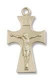 14K Gold Celtic Crucifix Medal