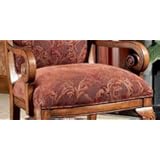 Fruitwood Finish w/ Burgundy Antique Tapestry Fabric Hopewell Accent Chair