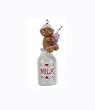 3.25" Cupcake Heaven Gingerbread Kid on Milk Bottle Christmas Ornament