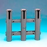 One Piece Molded Three Rod Tournament Rack AFI-67634 Black
