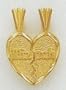 Heart Coin with the Word Mizpah Written in the Center - M1600