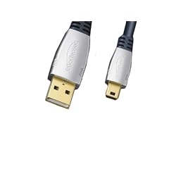 Clicktronic HC 380-500 USB 2.0 Kabel (USB A Stecker auf 5-polig Mini USB Stecker, Ferritkernen, vergoldete Kontakte) 5 m