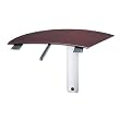 Napoli Series Right Curved Desk Extension, 47 x 28 x 29&frac12;, Mahogany