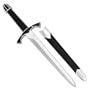 Knights Templar Dagger Black & Silver 20 Inches