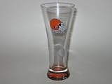 CLEVELAND BROWNS 12 oz. Flared Logo Bottoms Up PILSNER BEER GLASS