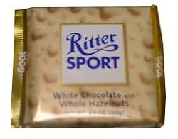 Ritter Sport White Chocolate with Whole Hazelnuts 100g