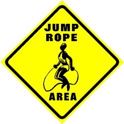 JUMP ROPE AREA xing exercise fitness NEW sign