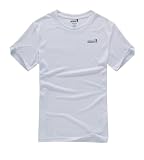 「Eamkevc スポーツ 登山用 速乾通気Tシャツ 大 白a1387」の画像