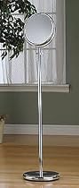 10" Adjustable Floor Mirror In Chrome Plate