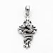 Sterling Silver Gothic Snake Pendant