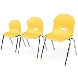IQ Series Stack Chairs, 15-1/2 Seat Height, Navy, 5 Per Carton