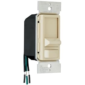 Pass and Seymour 90680I 600-Watt Decorator Incandescent Slide Dimmer, Ivory by Pass & Seymour