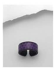 Purple Snake Leather Ring
