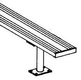 21' SURFACE MOUNT BENCH WITHOUT BACK