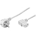 Wentronic Netzkabel abgewinkelt (Schuko auf abgewinkelt IEC 320 C13) 5 m wei�