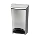 Umbra Metalla 12-Gallon Polypropylene Step Can, Nickel